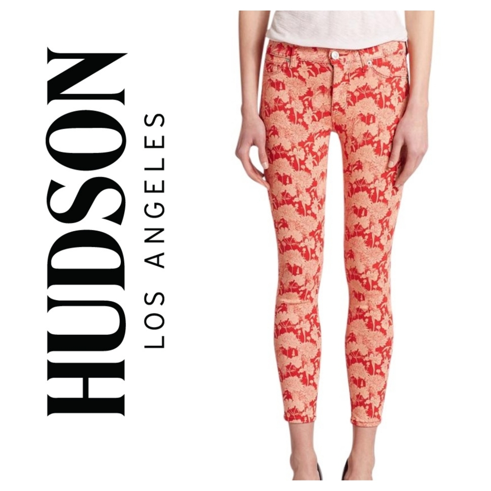 Hudson Nico Skinny Ankle Jeans in Scarlett Posey